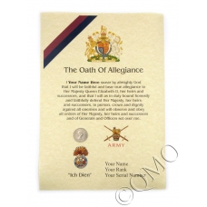 Royal Welch Fusiliers Oath Of Allegiance Certificate